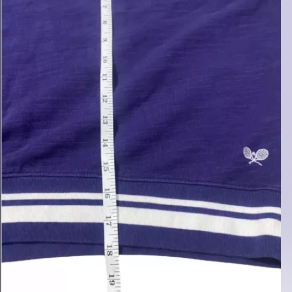 J Crew Vintage cotton terry crewneck pullover with tennis embroidery - Picture 5 of 8